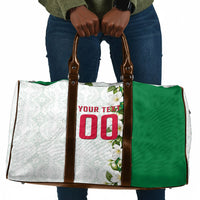 Personalized Algeria Football Desert Fox Travel Bag Desert Fox Mascot Soccer Art With Floral Jasmine And Flag