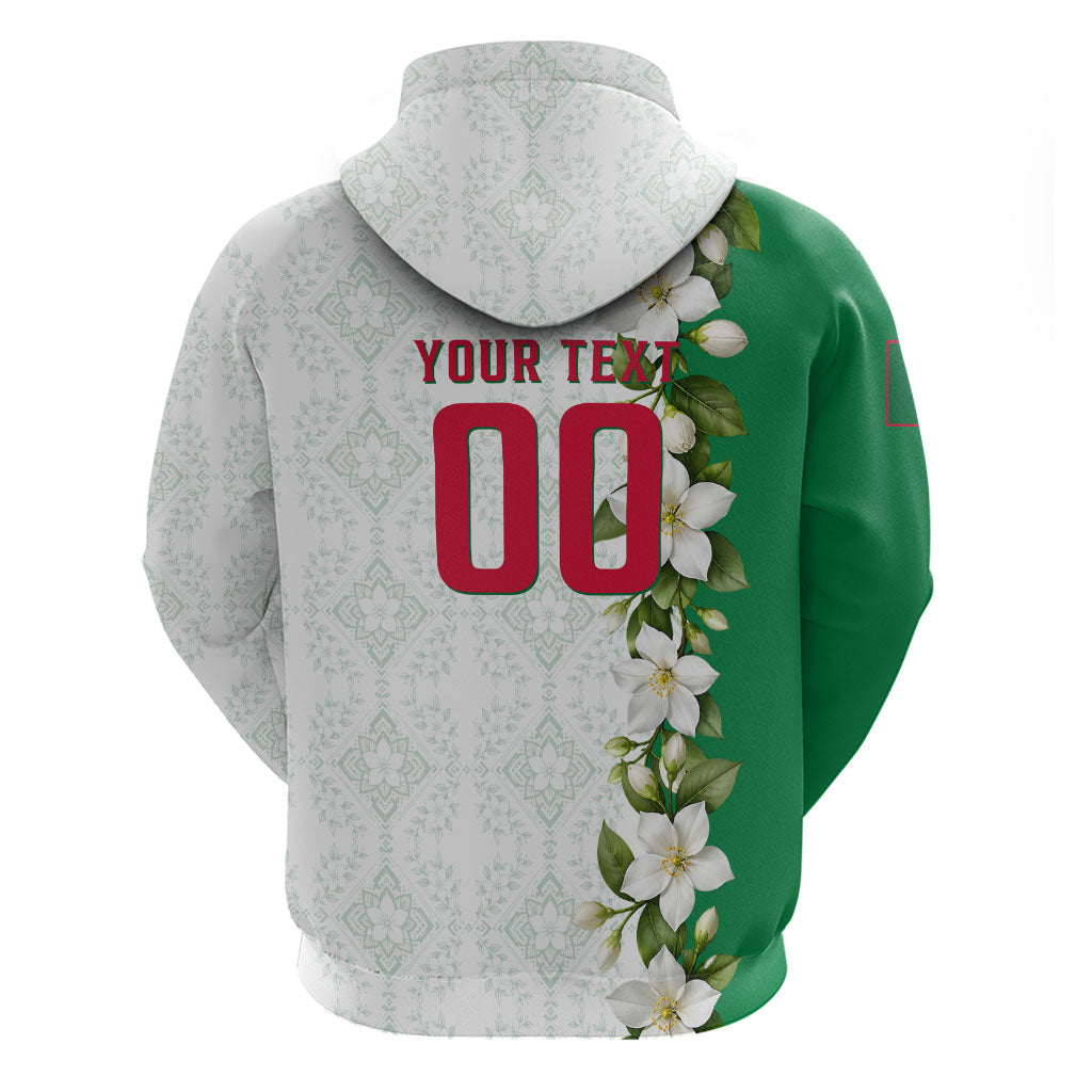 Personalized Algeria Football Desert Fox Zip Hoodie Desert Fox Mascot Soccer Art With Floral Jasmine And Flag