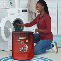 Personalized Egypt Soccer Crocodile Mascot Laundry Basket Egyptian Pyramid Football Cultural Graphic Art