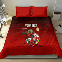 Personalized Egypt Soccer Crocodile Mascot Bedding Set Egyptian Pyramid Football Cultural Graphic Art