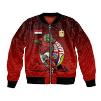 Personalized Egypt Soccer Crocodile Mascot Bomber Jacket Egyptian Pyramid Football Cultural Graphic Art