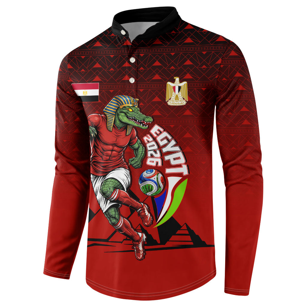 Personalized Egypt Soccer Crocodile Mascot Button Sweatshirt Egyptian Pyramid Football Cultural Graphic Art