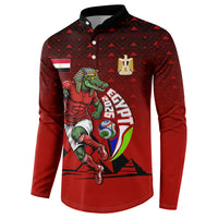 Personalized Egypt Soccer Crocodile Mascot Button Sweatshirt Egyptian Pyramid Football Cultural Graphic Art