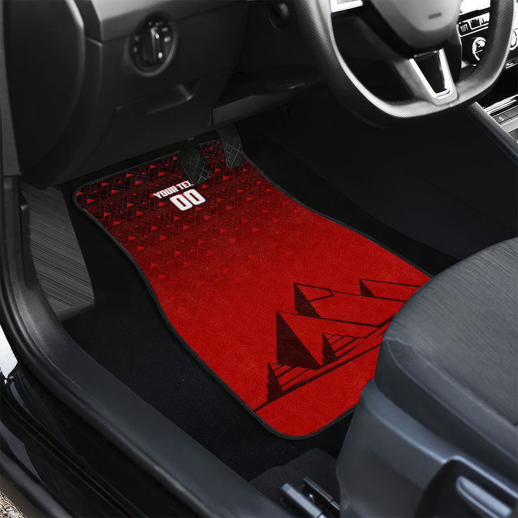 Personalized Egypt Soccer Crocodile Mascot Car Mats Egyptian Pyramid Football Cultural Graphic Art