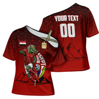 Personalized Egypt Soccer Crocodile Mascot Cross Shoulder Shirt Egyptian Pyramid Football Cultural Graphic Art