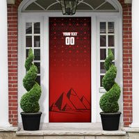 Personalized Egypt Soccer Crocodile Mascot Door Cover Egyptian Pyramid Football Cultural Graphic Art