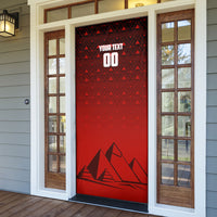 Personalized Egypt Soccer Crocodile Mascot Door Cover Egyptian Pyramid Football Cultural Graphic Art