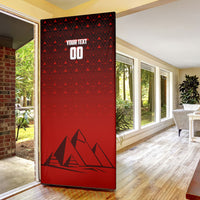 Personalized Egypt Soccer Crocodile Mascot Door Cover Egyptian Pyramid Football Cultural Graphic Art