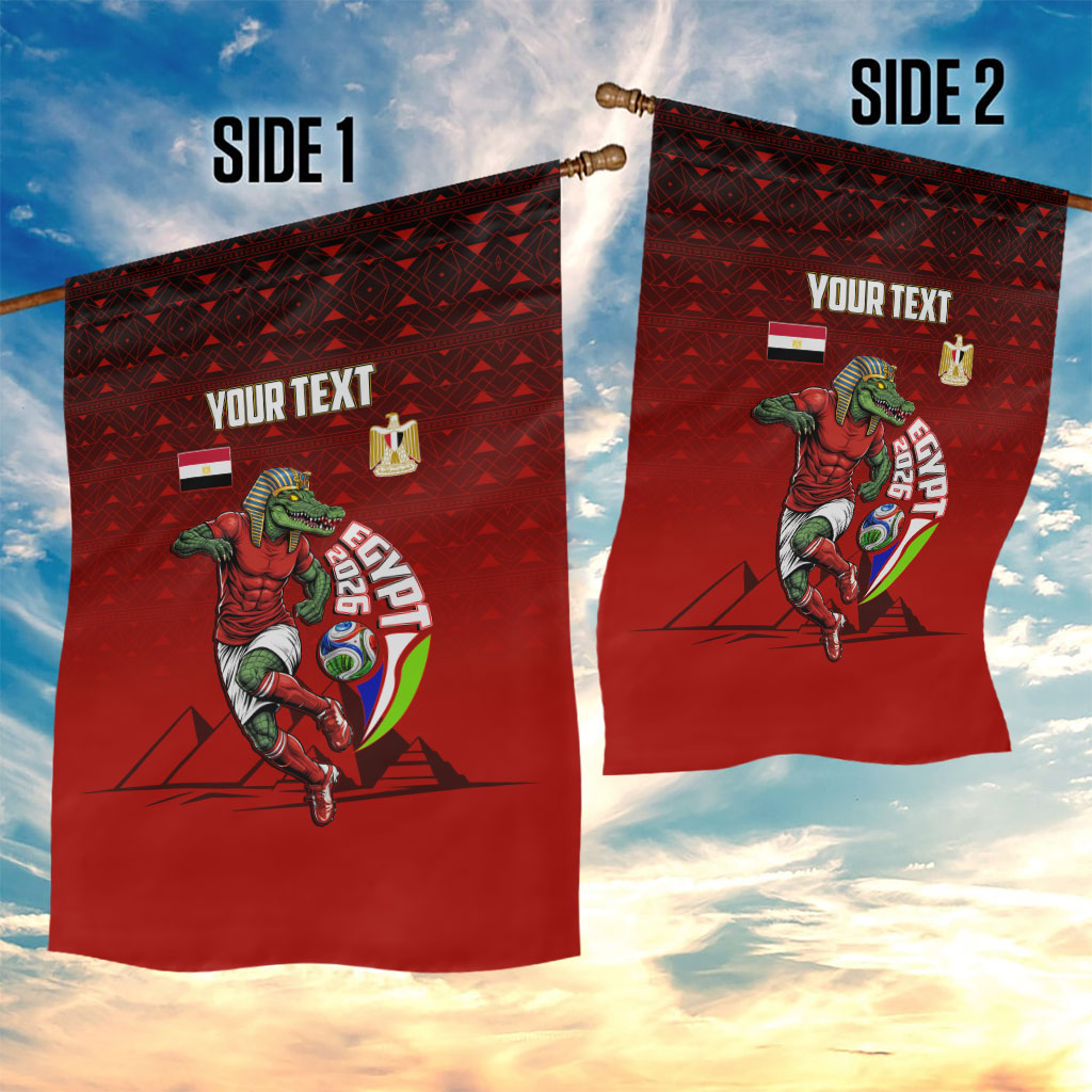 Personalized Egypt Soccer Crocodile Mascot Garden Flag Egyptian Pyramid Football Cultural Graphic Art