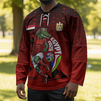 Personalized Egypt Soccer Crocodile Mascot Hockey Jersey Egyptian Pyramid Football Cultural Graphic Art