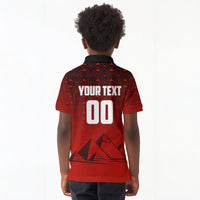 Personalized Egypt Soccer Crocodile Mascot Kid Polo Shirt Egyptian Pyramid Football Cultural Graphic Art