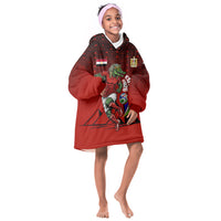 Personalized Egypt Soccer Crocodile Mascot Kid Wearable Blanket Hoodie Egyptian Pyramid Football Cultural Graphic Art