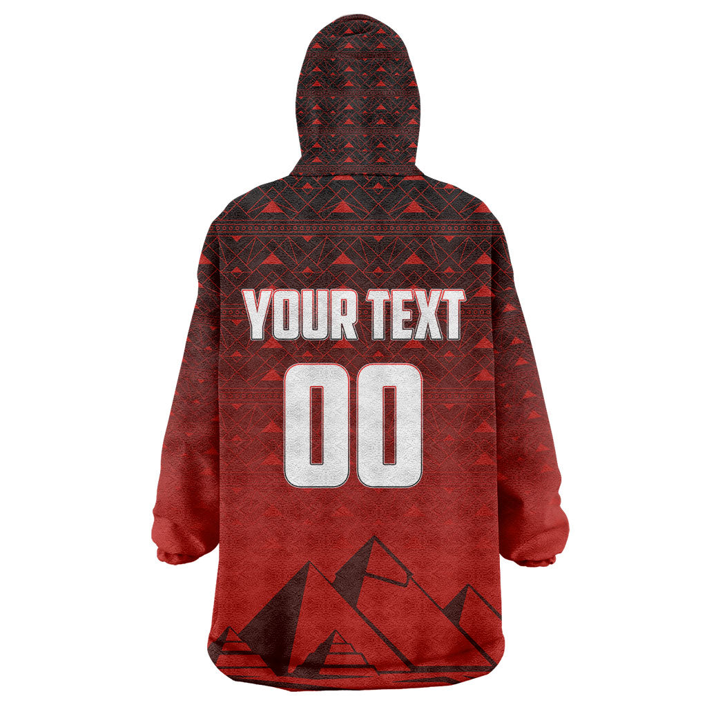 Personalized Egypt Soccer Crocodile Mascot Kid Wearable Blanket Hoodie Egyptian Pyramid Football Cultural Graphic Art