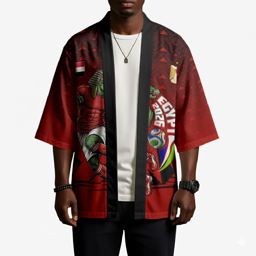Personalized Egypt Soccer Crocodile Mascot Kimono Egyptian Pyramid Football Cultural Graphic Art