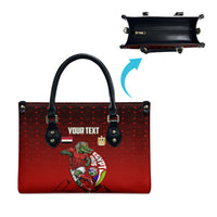 Personalized Egypt Soccer Crocodile Mascot Leather Bag Egyptian Pyramid Football Cultural Graphic Art