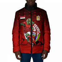 Personalized Egypt Soccer Crocodile Mascot Padded Jacket Egyptian Pyramid Football Cultural Graphic Art