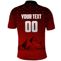 Personalized Egypt Soccer Crocodile Mascot Polo Shirt Egyptian Pyramid Football Cultural Graphic Art