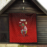 Personalized Egypt Soccer Crocodile Mascot Quilt Egyptian Pyramid Football Cultural Graphic Art