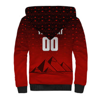 Personalized Egypt Soccer Crocodile Mascot Sherpa Hoodie Egyptian Pyramid Football Cultural Graphic Art