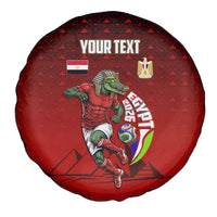 Personalized Egypt Soccer Crocodile Mascot Spare Tire Cover Egyptian Pyramid Football Cultural Graphic Art