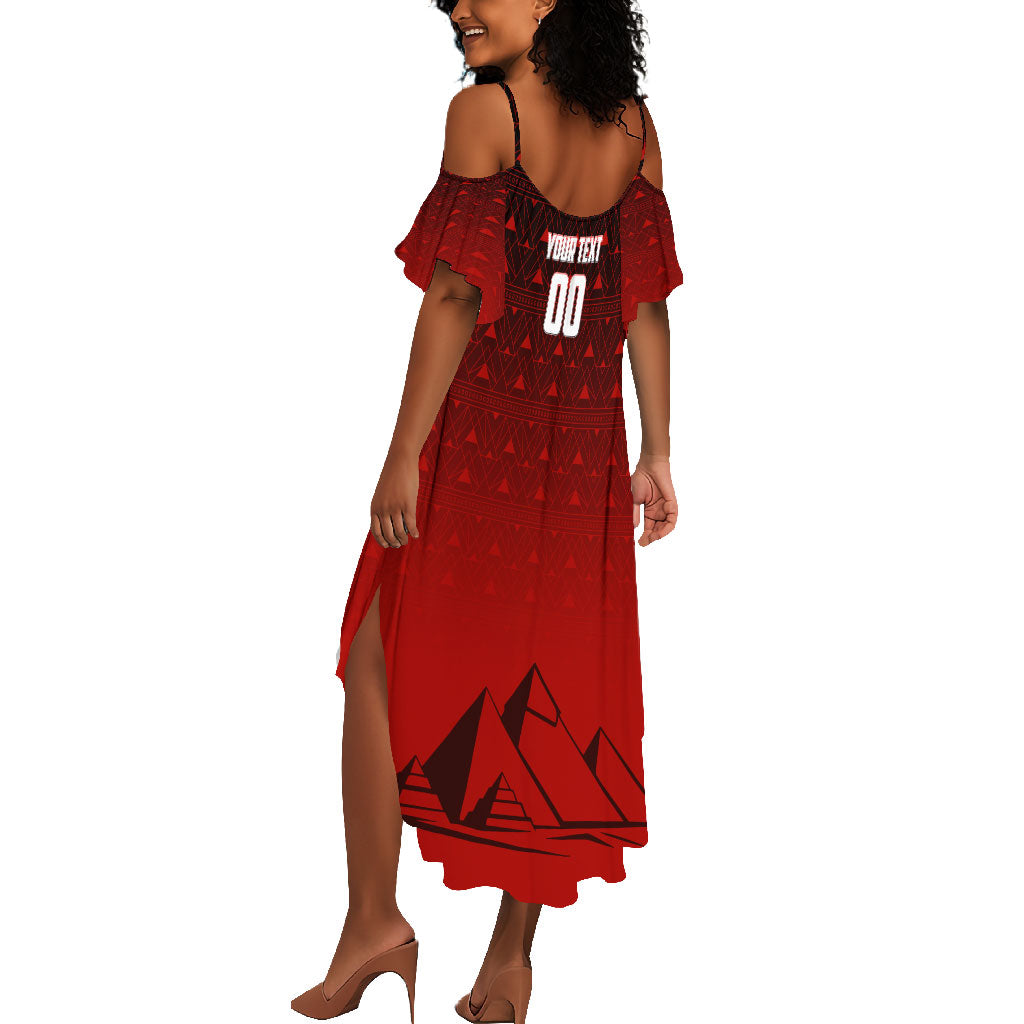 Personalized Egypt Soccer Crocodile Mascot Summer Maxi Dress Egyptian Pyramid Football Cultural Graphic Art