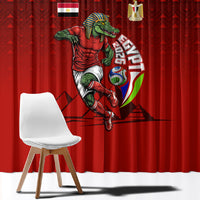 Personalized Egypt Soccer Crocodile Mascot Window Curtain Egyptian Pyramid Football Cultural Graphic Art