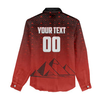 Personalized Egypt Soccer Crocodile Mascot Women Casual Shirt Egyptian Pyramid Football Cultural Graphic Art