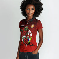 Personalized Egypt Soccer Crocodile Mascot Women Polo Shirt Egyptian Pyramid Football Cultural Graphic Art