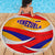 Venezuela Beach Blanket with Yellow Red Blue Flag Stripe Wave Spirit