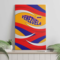 Venezuela Canvas Wall Art with Yellow Red Blue Flag Stripe Wave Spirit