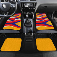 Venezuela Car Mats with Yellow Red Blue Flag Stripe Wave Spirit