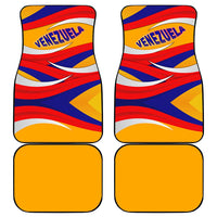 Venezuela Car Mats with Yellow Red Blue Flag Stripe Wave Spirit