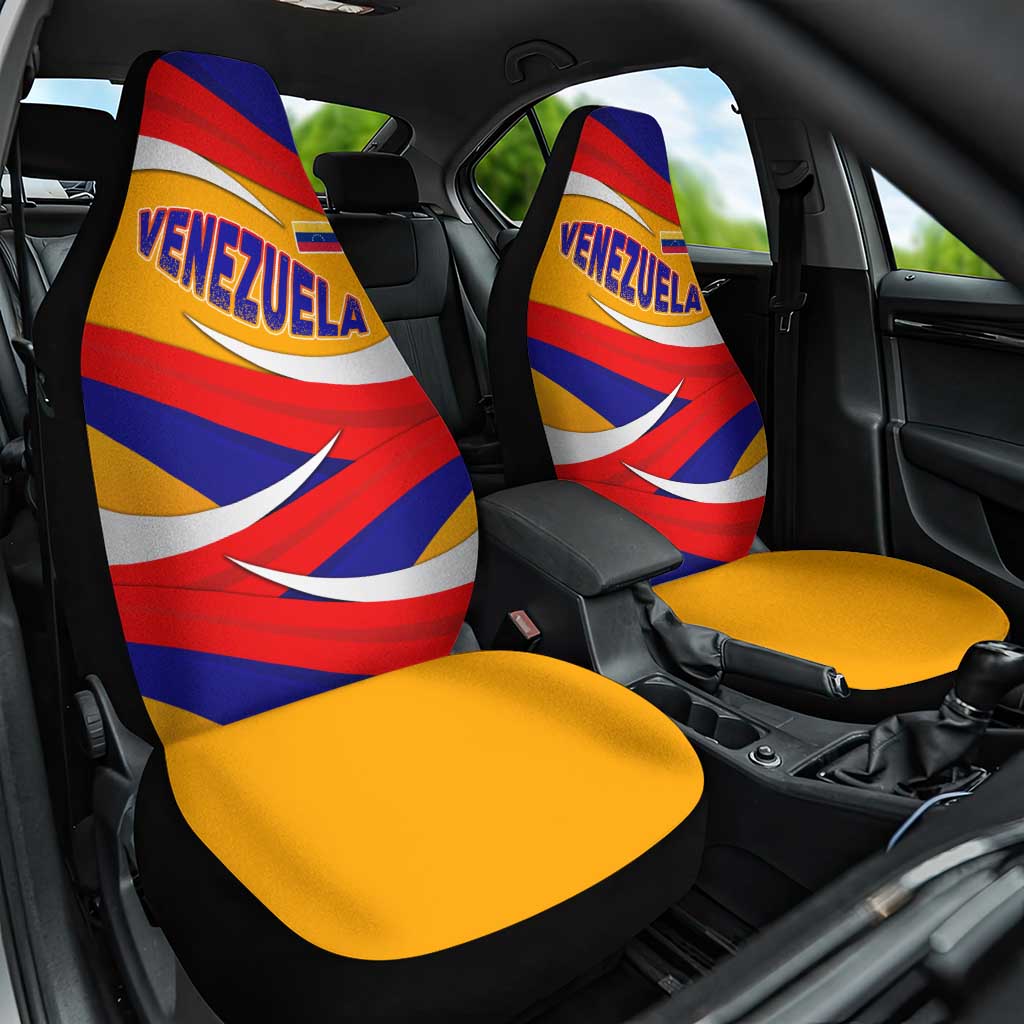 Venezuela Car Seat Cover with Yellow Red Blue Flag Stripe Wave Spirit