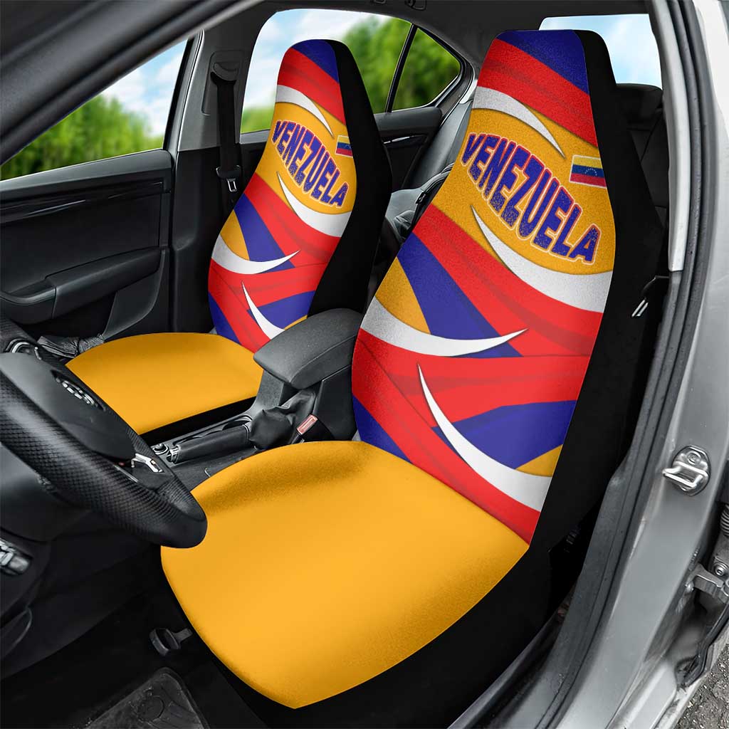 Venezuela Car Seat Cover with Yellow Red Blue Flag Stripe Wave Spirit