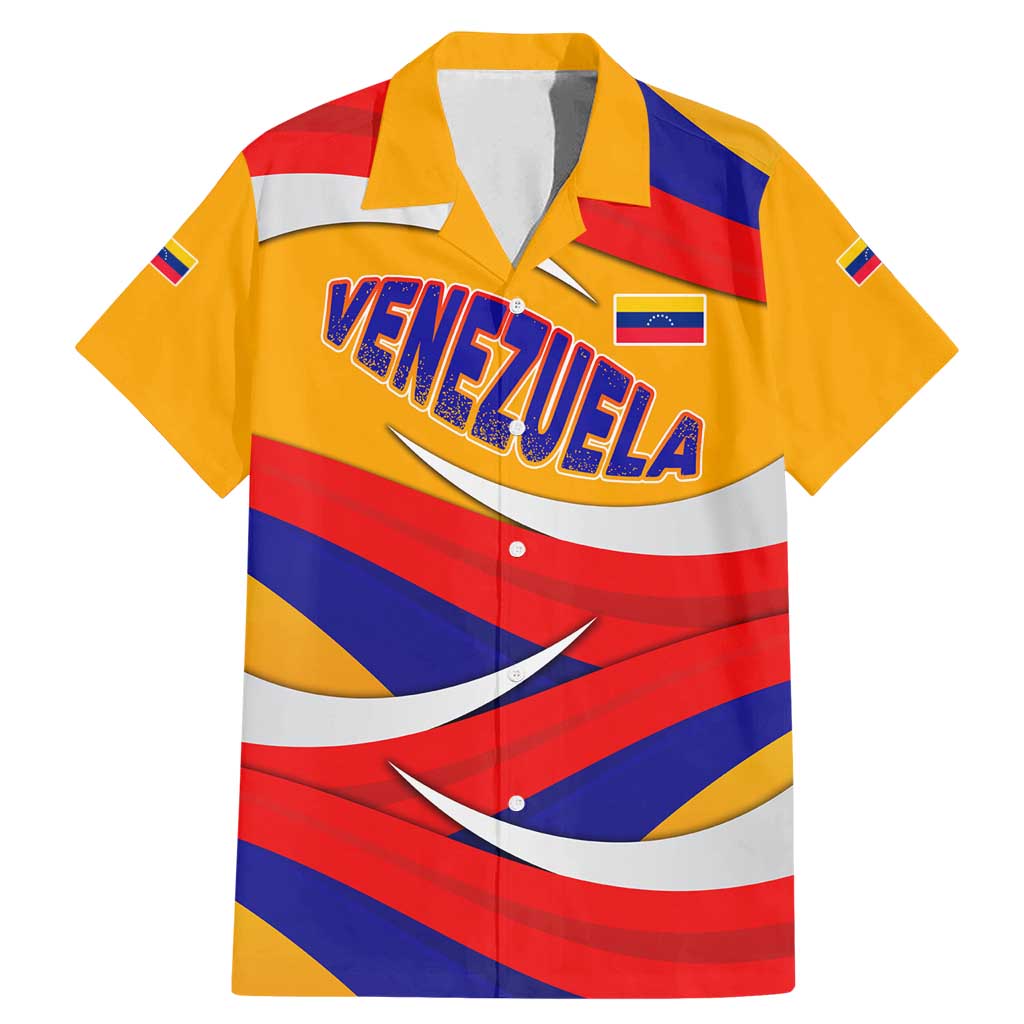 Venezuela Family Matching Mermaid Dress and Hawaiian Shirt with Yellow Red Blue Flag Stripe Wave Spirit