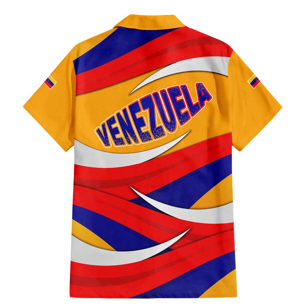 Venezuela Family Matching Mermaid Dress and Hawaiian Shirt with Yellow Red Blue Flag Stripe Wave Spirit
