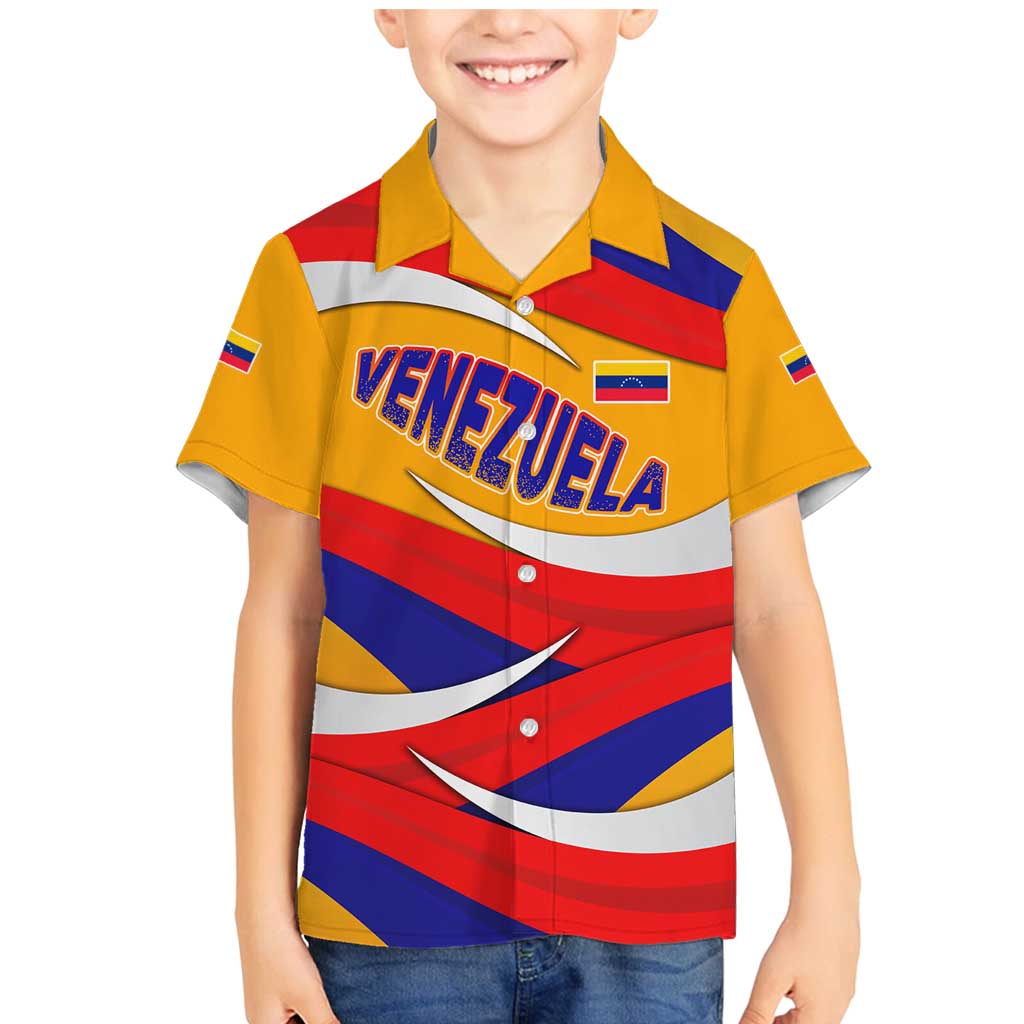 Venezuela Family Matching Mermaid Dress and Hawaiian Shirt with Yellow Red Blue Flag Stripe Wave Spirit