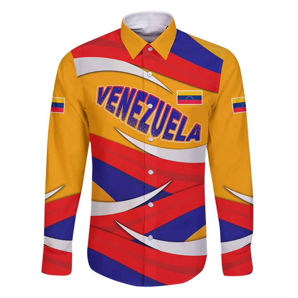 Venezuela Family Matching Puletasi and Hawaiian Shirt with Yellow Red Blue Flag Stripe Wave Spirit