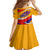 Venezuela Family Matching Summer Maxi Dress and Hawaiian Shirt with Yellow Red Blue Flag Stripe Wave Spirit