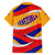 Venezuela Family Matching Summer Maxi Dress and Hawaiian Shirt with Yellow Red Blue Flag Stripe Wave Spirit