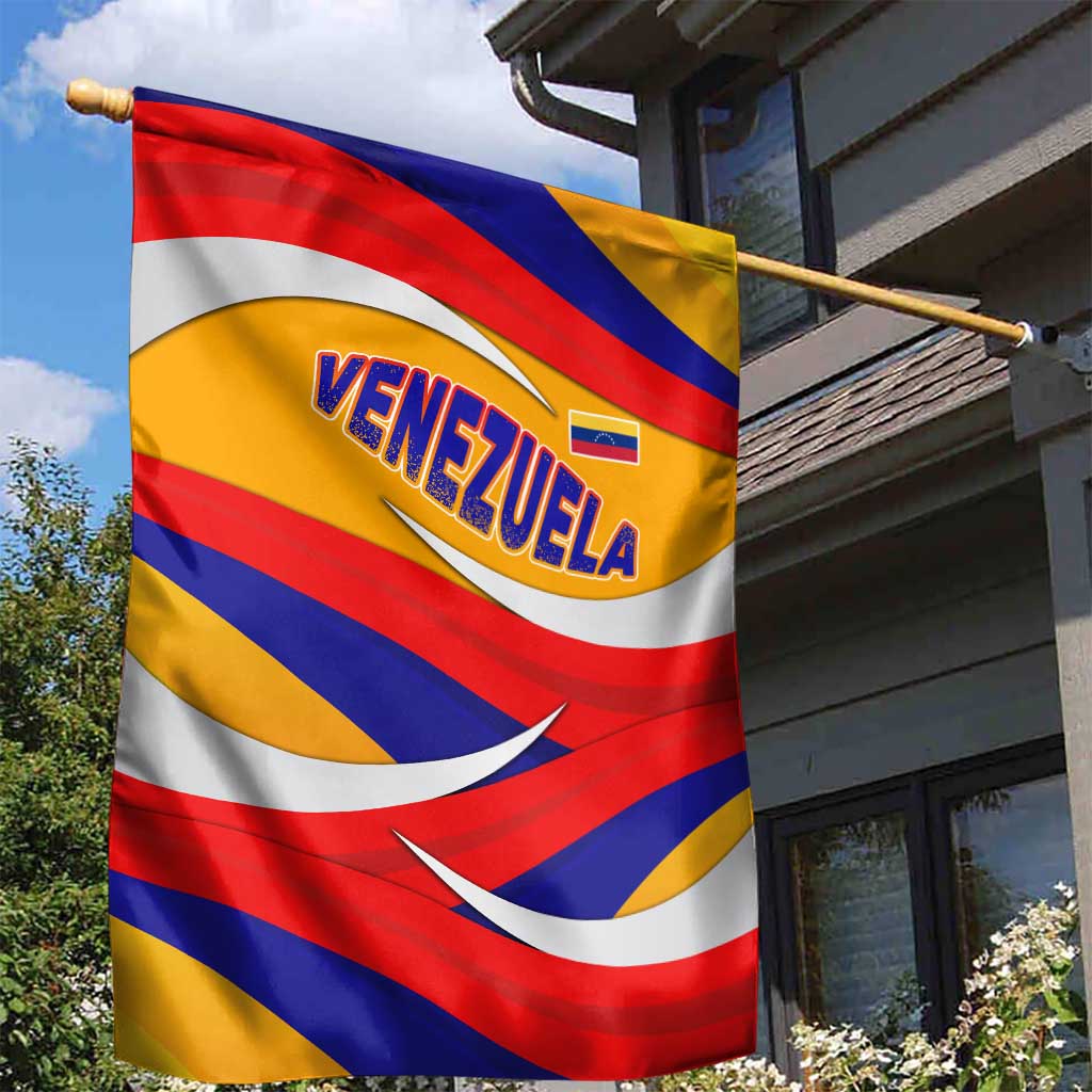 Venezuela Garden Flag with Yellow Red Blue Flag Stripe Wave Spirit