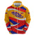 Venezuela Hoodie with Yellow Red Blue Flag Stripe Wave Spirit