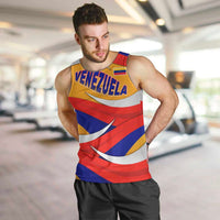 Venezuela Men Tank Top with Yellow Red Blue Flag Stripe Wave Spirit