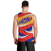 Venezuela Men Tank Top with Yellow Red Blue Flag Stripe Wave Spirit
