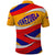 Venezuela Polo Shirt with Yellow Red Blue Flag Stripe Wave Spirit