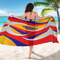 Venezuela Sarong with Yellow Red Blue Flag Stripe Wave Spirit