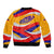 Venezuela Sleeve Zip Bomber Jacket with Yellow Red Blue Flag Stripe Wave Spirit