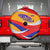 Venezuela Spare Tire Cover with Yellow Red Blue Flag Stripe Wave Spirit