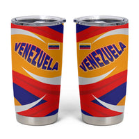 Venezuela Tumbler Cup with Yellow Red Blue Flag Stripe Wave Spirit