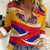 Venezuela Women Casual Shirt with Yellow Red Blue Flag Stripe Wave Spirit